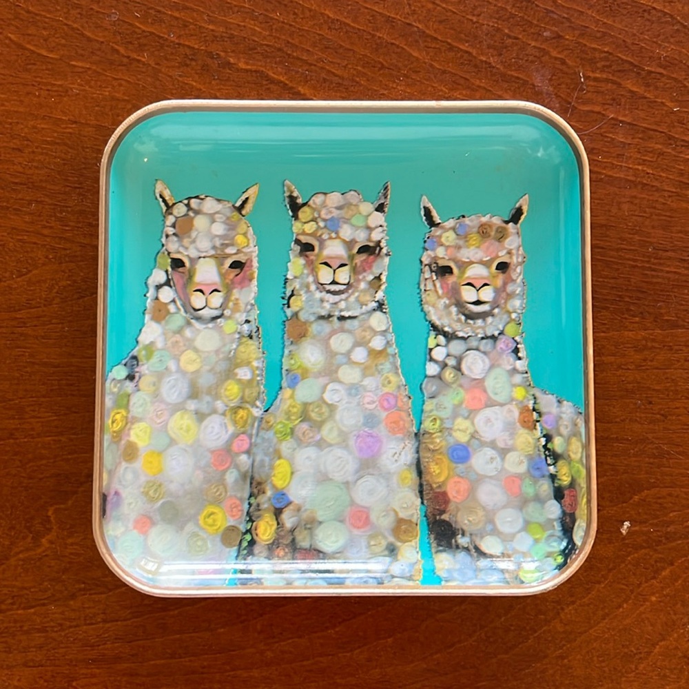 Studio Oh! Metal trinket tray.